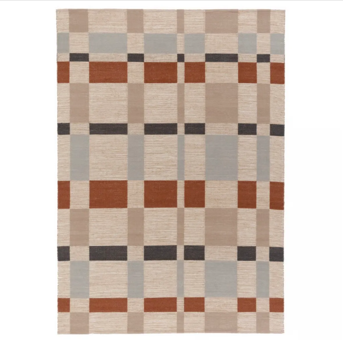 Rug - Checkered - Orange/Blue 6x10'