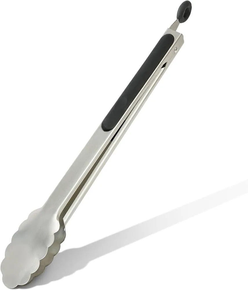 BBQ Tongs Silver & Black