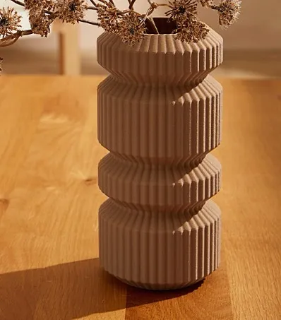 Vase - Irregular Shape - Beige