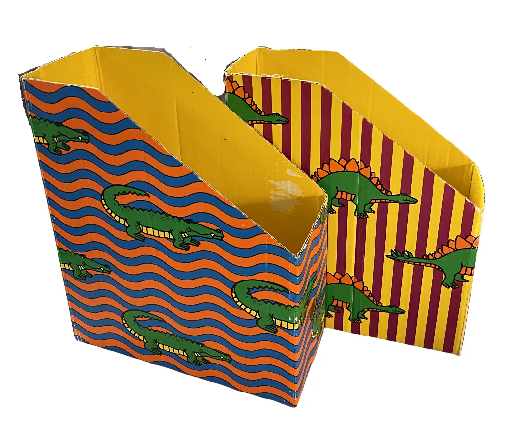 Colorful Dinosaur Magazine Holders