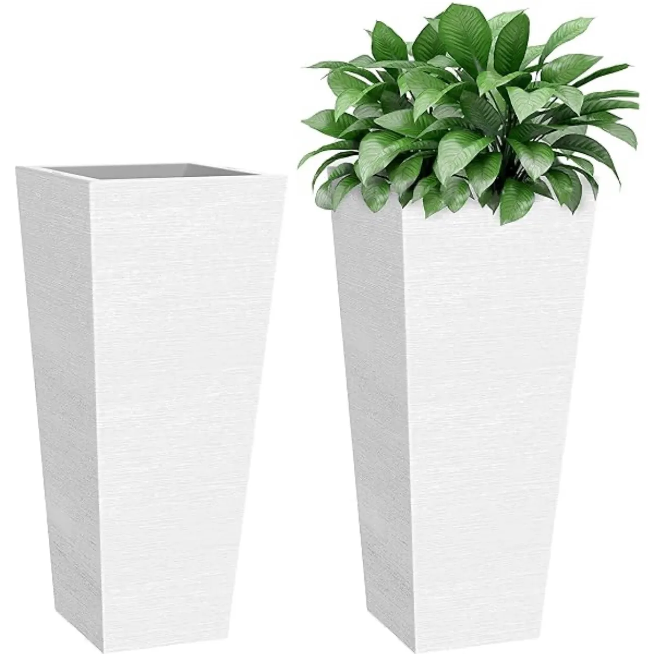Planter - Plastic - Grey - Tall