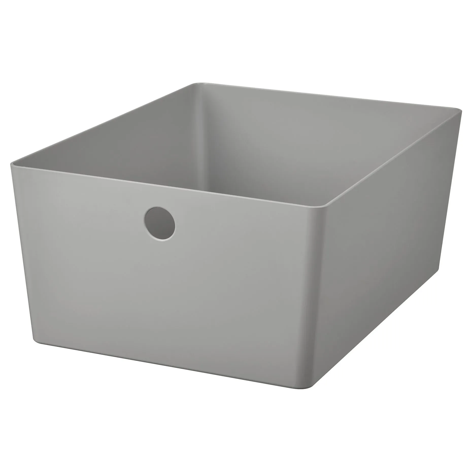 Grey Plastic Storage Bin 10x13