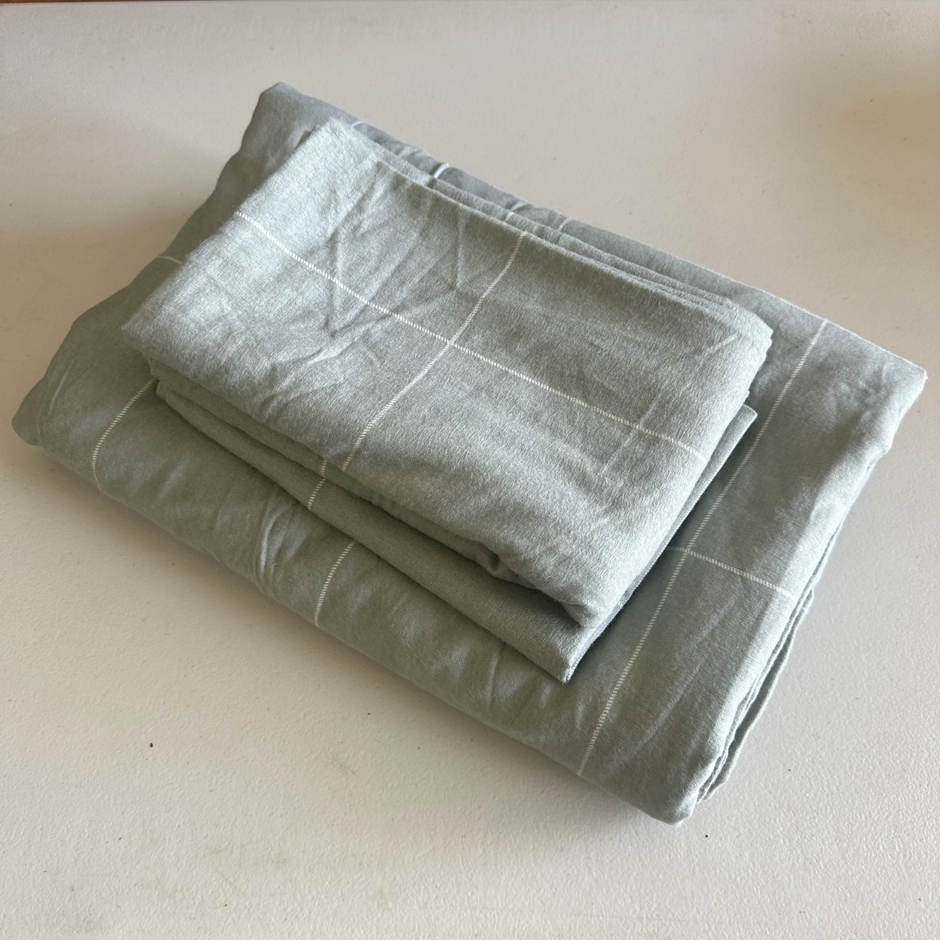 Bedding Set - Sage Green/ Checkered