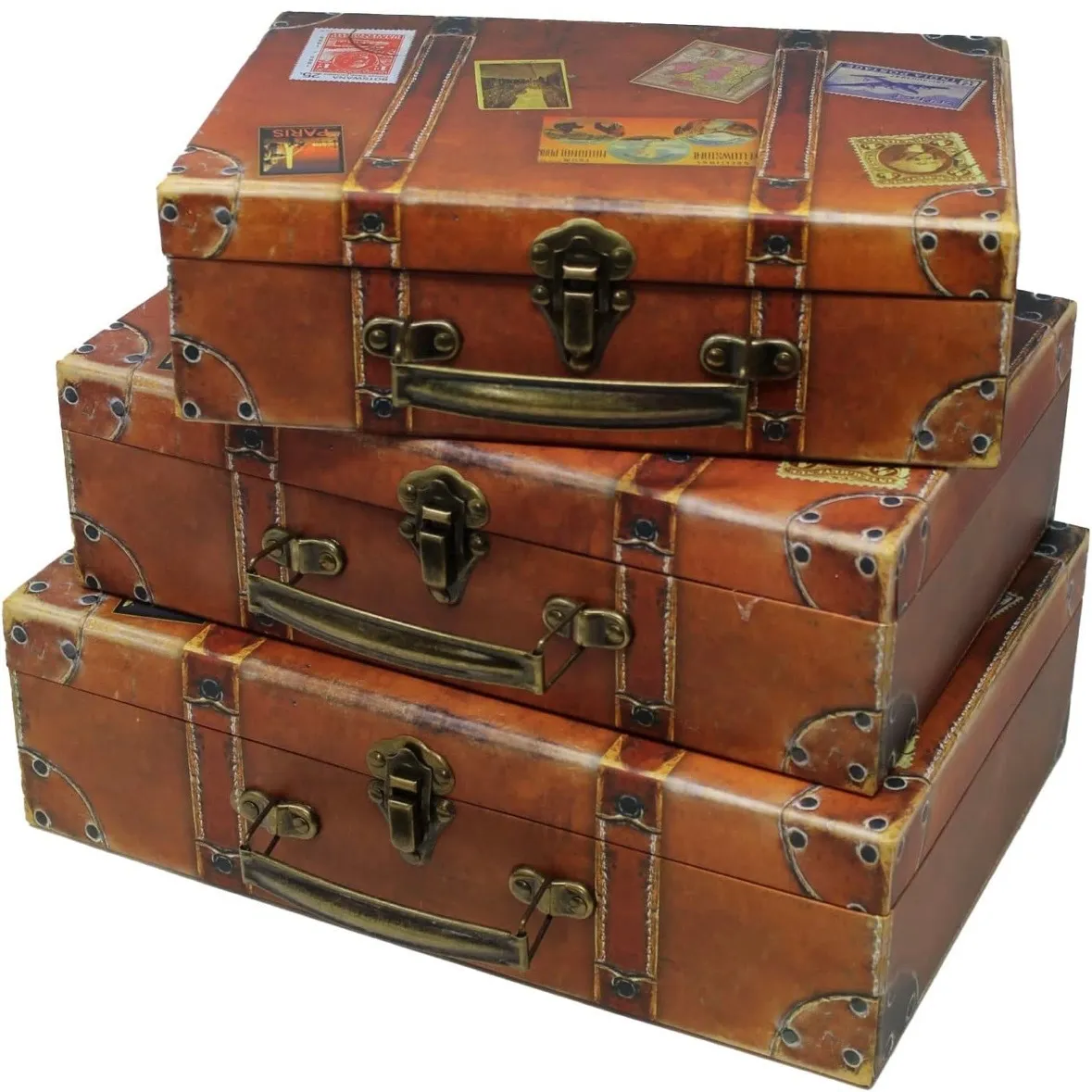 Travel Chest Boxes - Set of 3