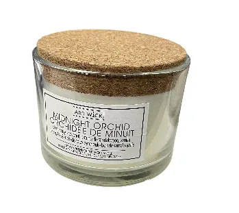 Candle - Jar White w/ Cork Top Medium