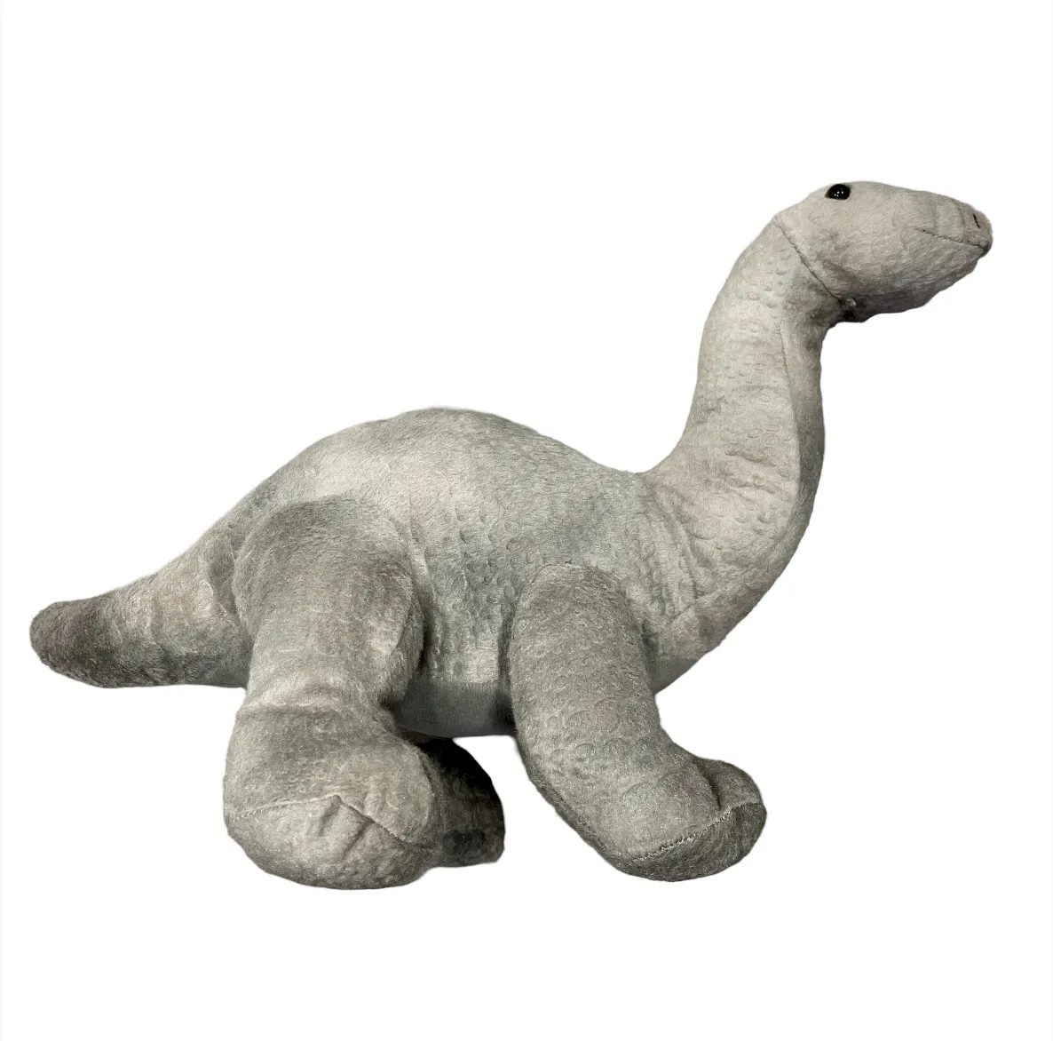 Dinosaur Plush Toy Light Grey 11"x9"