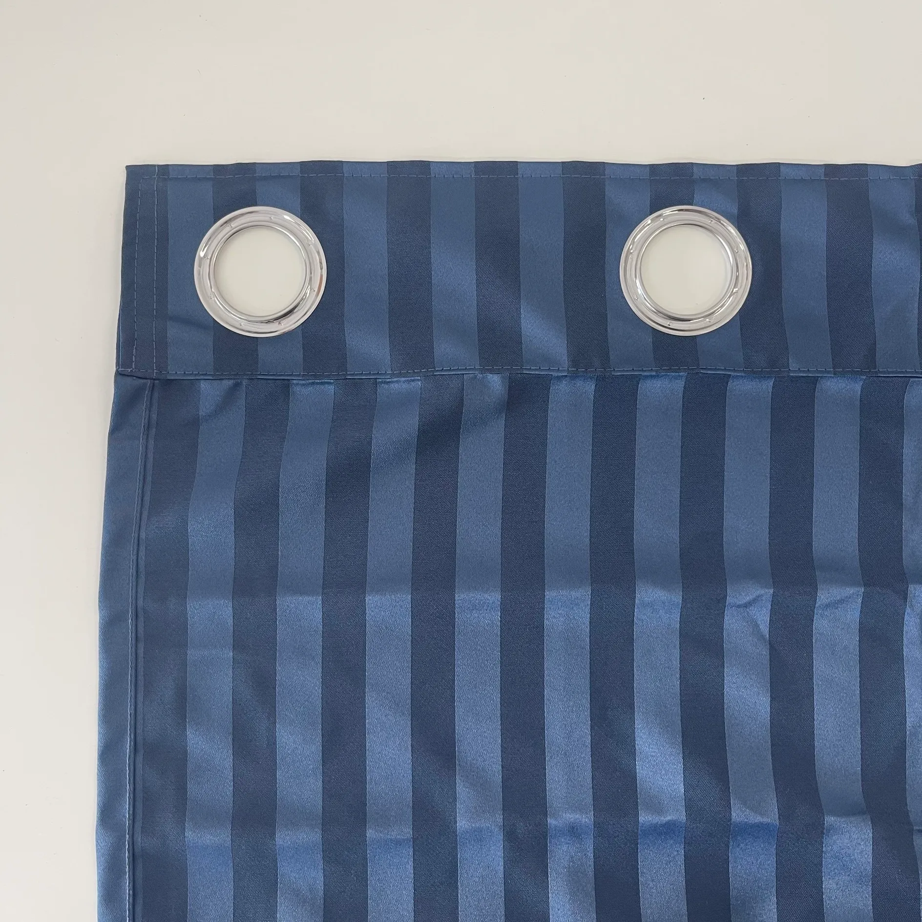 Room Darkening Curtains - Blue Striped - 57x98"