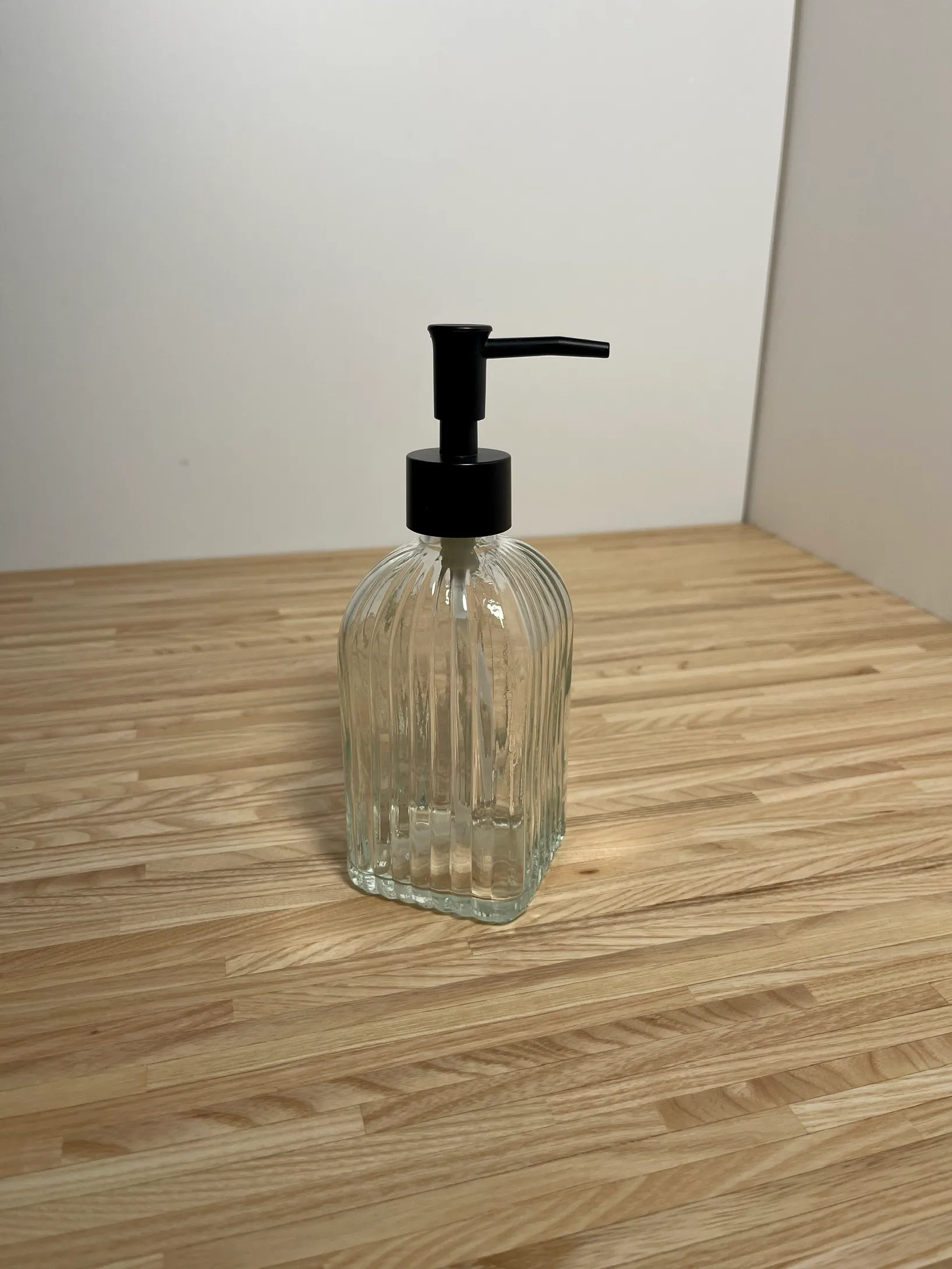 Soap Pump Crystal Clear Black Pump