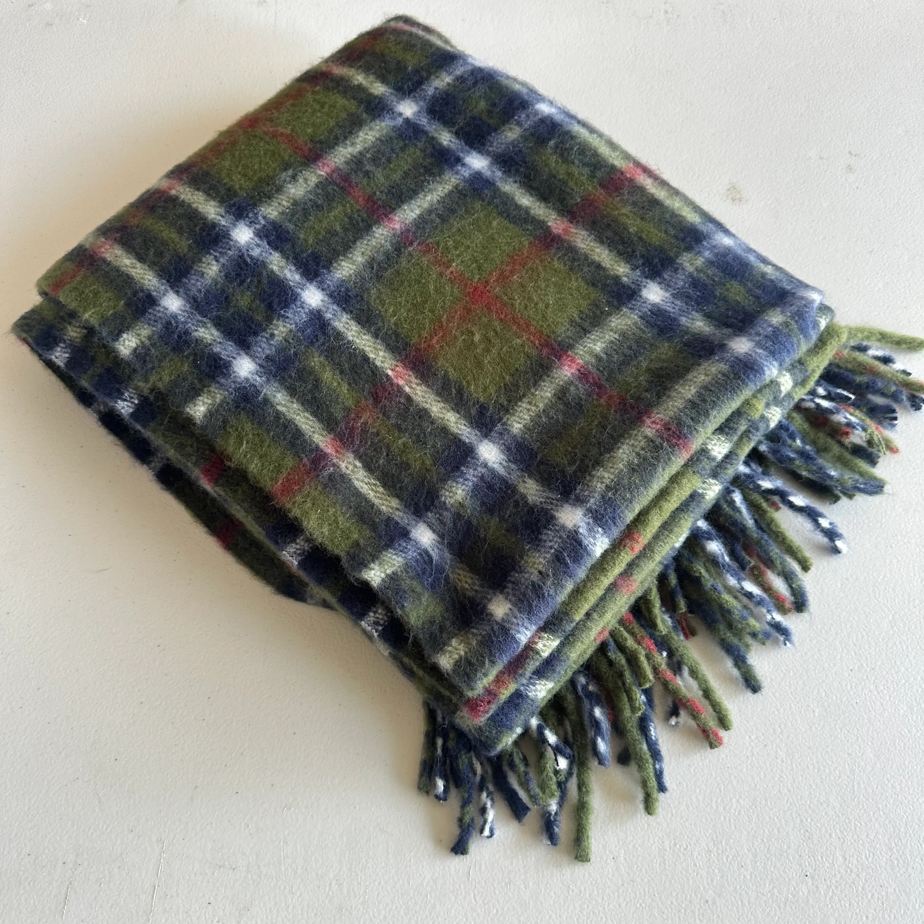 Throw Blanket - Checkered - Green/Blue