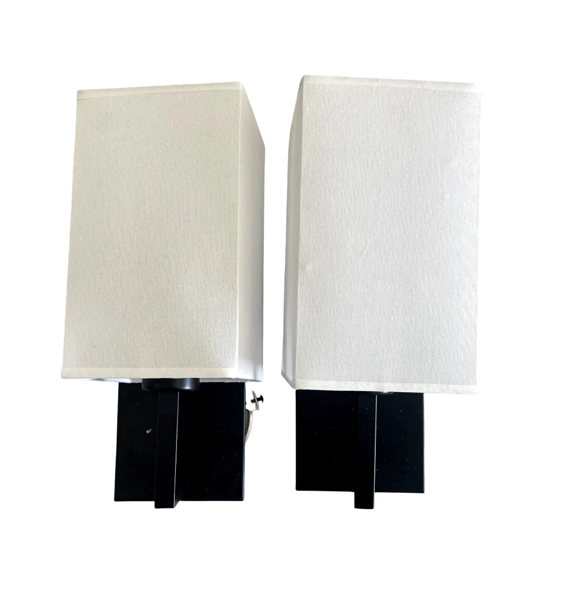 Outdoor/Indoor Wall Lamp White&Black Set of 2 