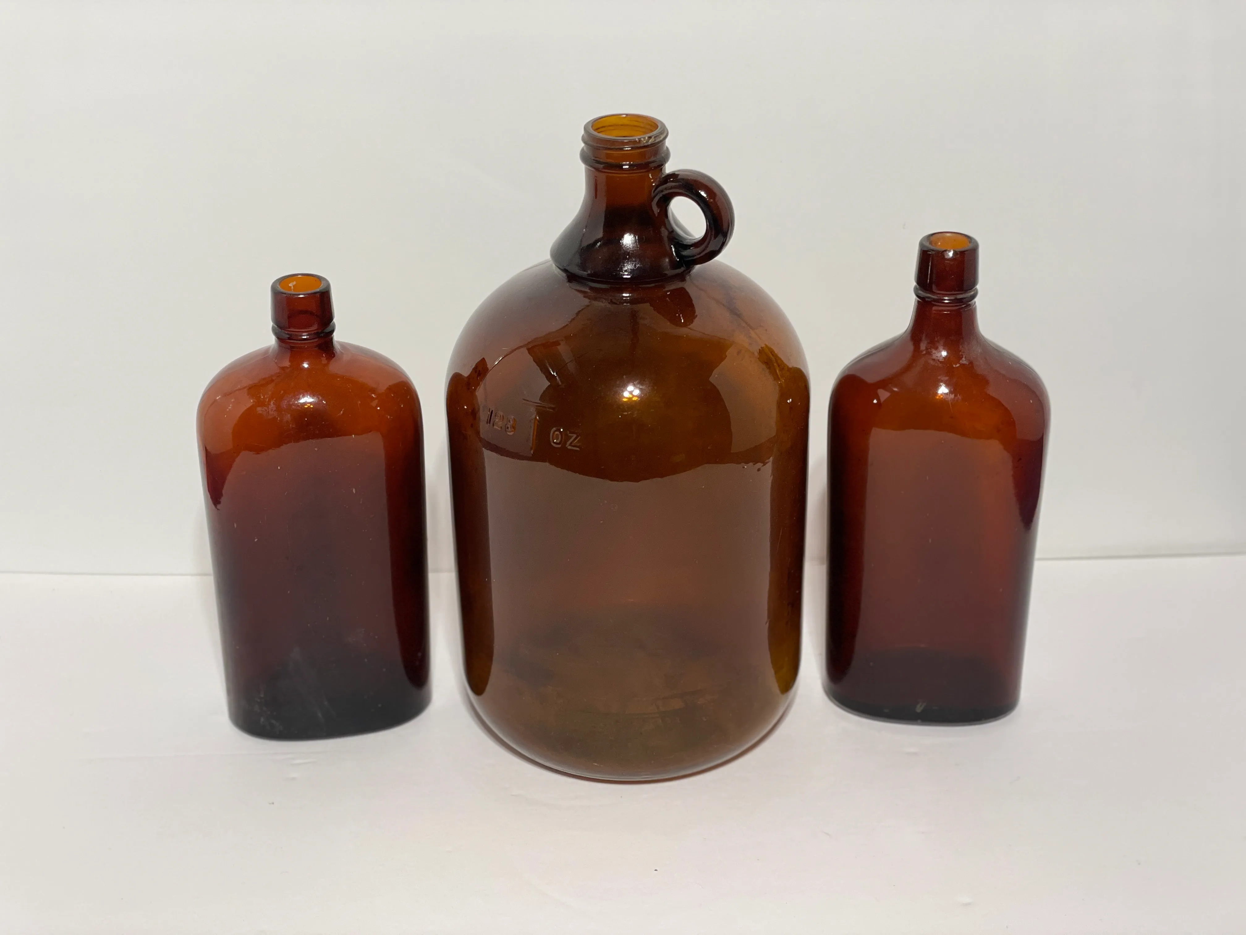 Bottles - Vintage Amber Glass