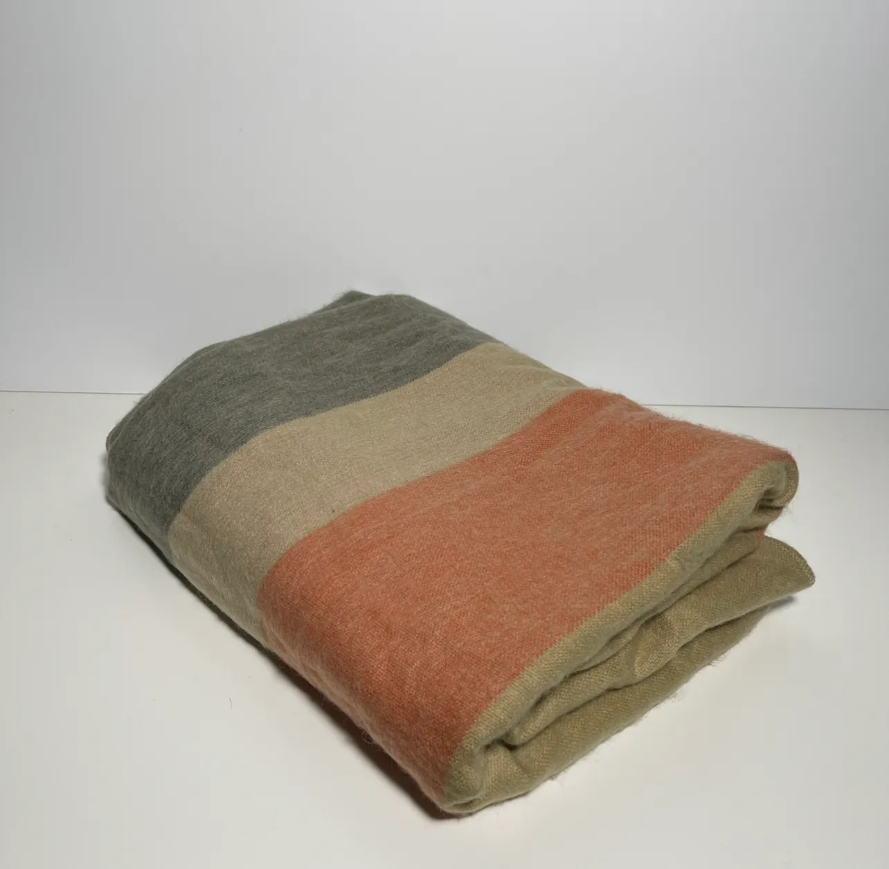 Throw Blanket - Orange/Beige/Green - 33" x 92"