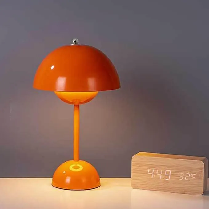 Table Lamp - Flower Pot - Orange