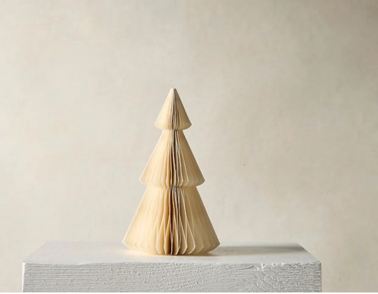 Paper Christmas Tree Ivory Small