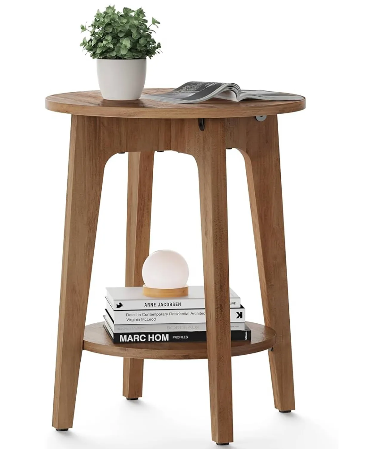 Side Table Wood Set of 2