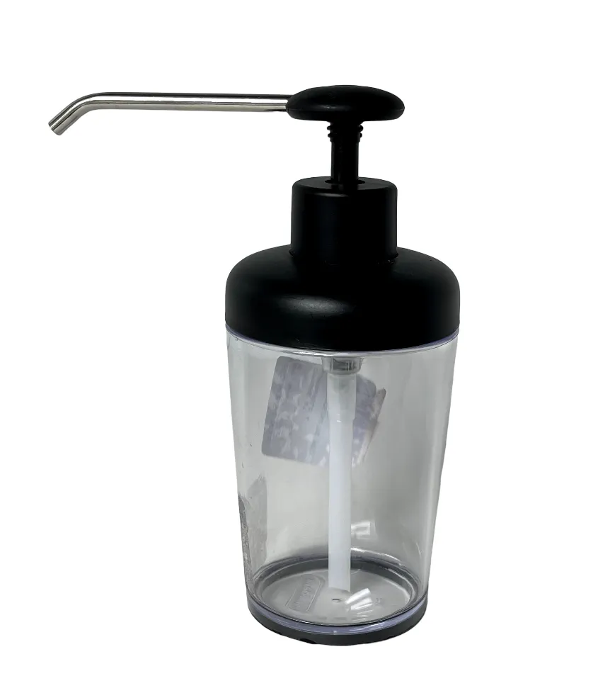 Big Glass Soap Pump w/ Black Top