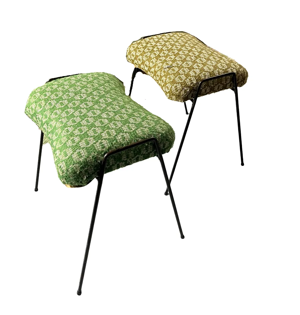 Patterned Stools MCM Small - Set of 2