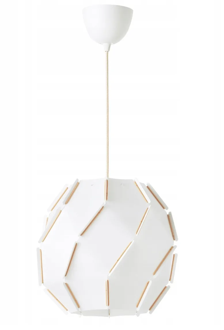 Modern Round Pendant Light Fixture 14" White