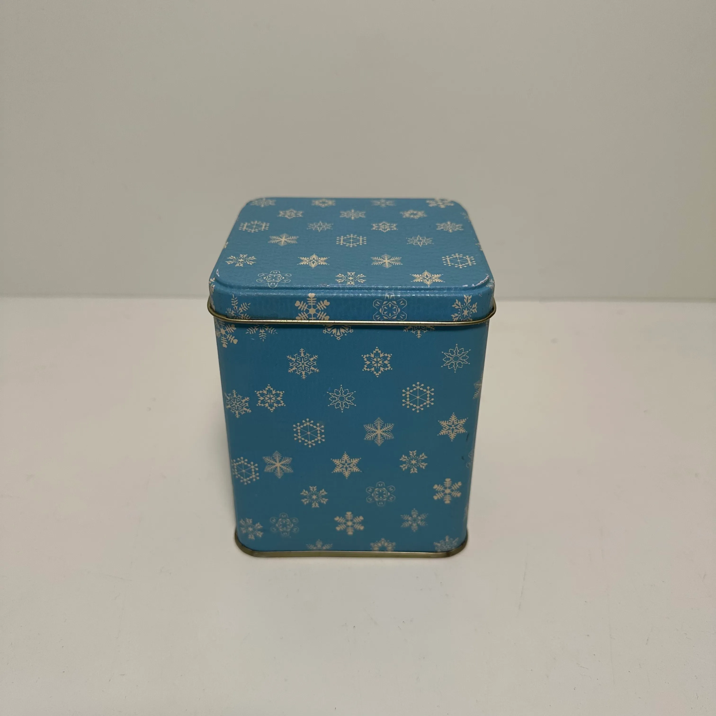 Tin Container - Snowflake - Light Blue