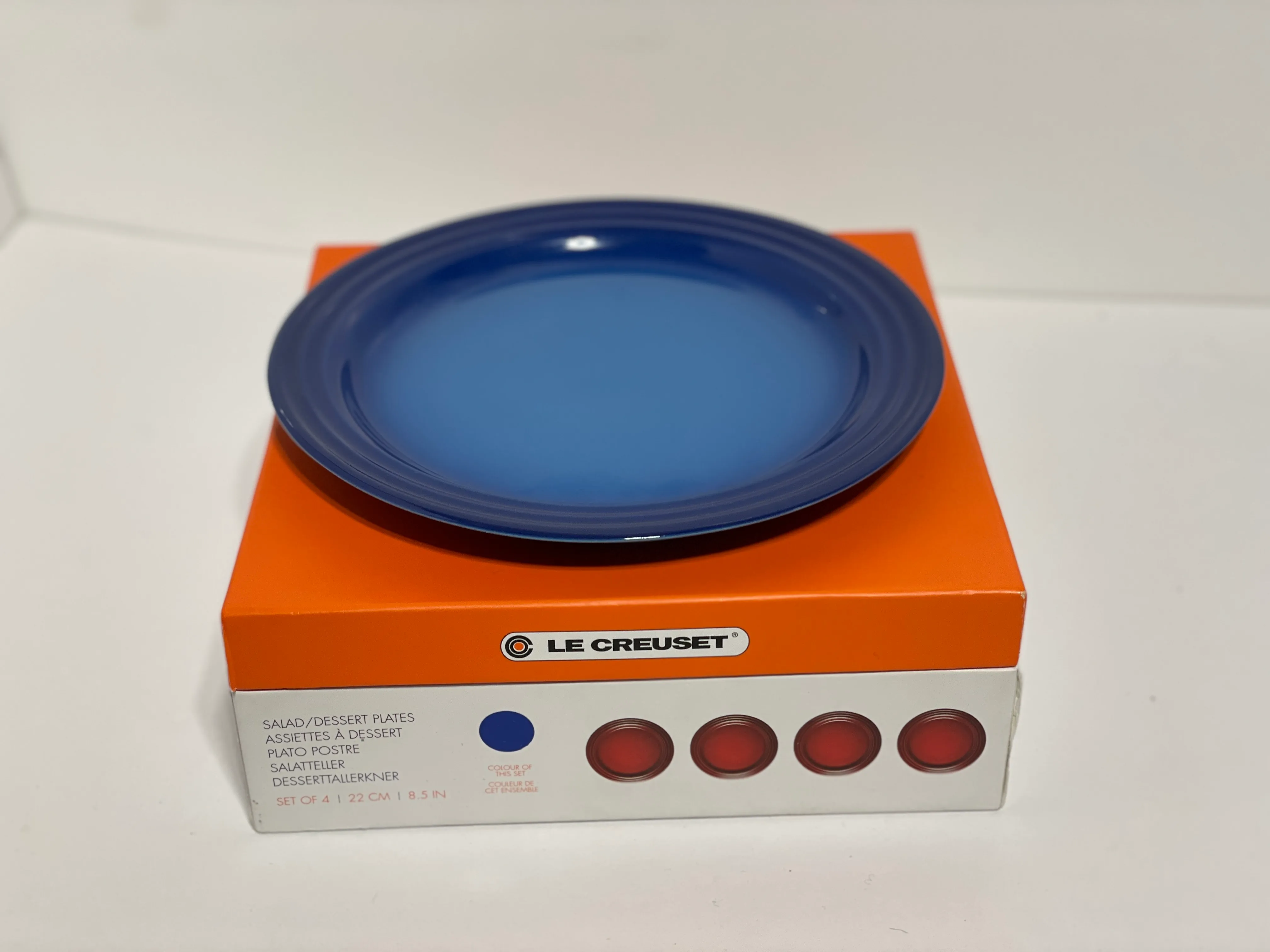 LeCreuset - Salad Plate - Blue - 4pc