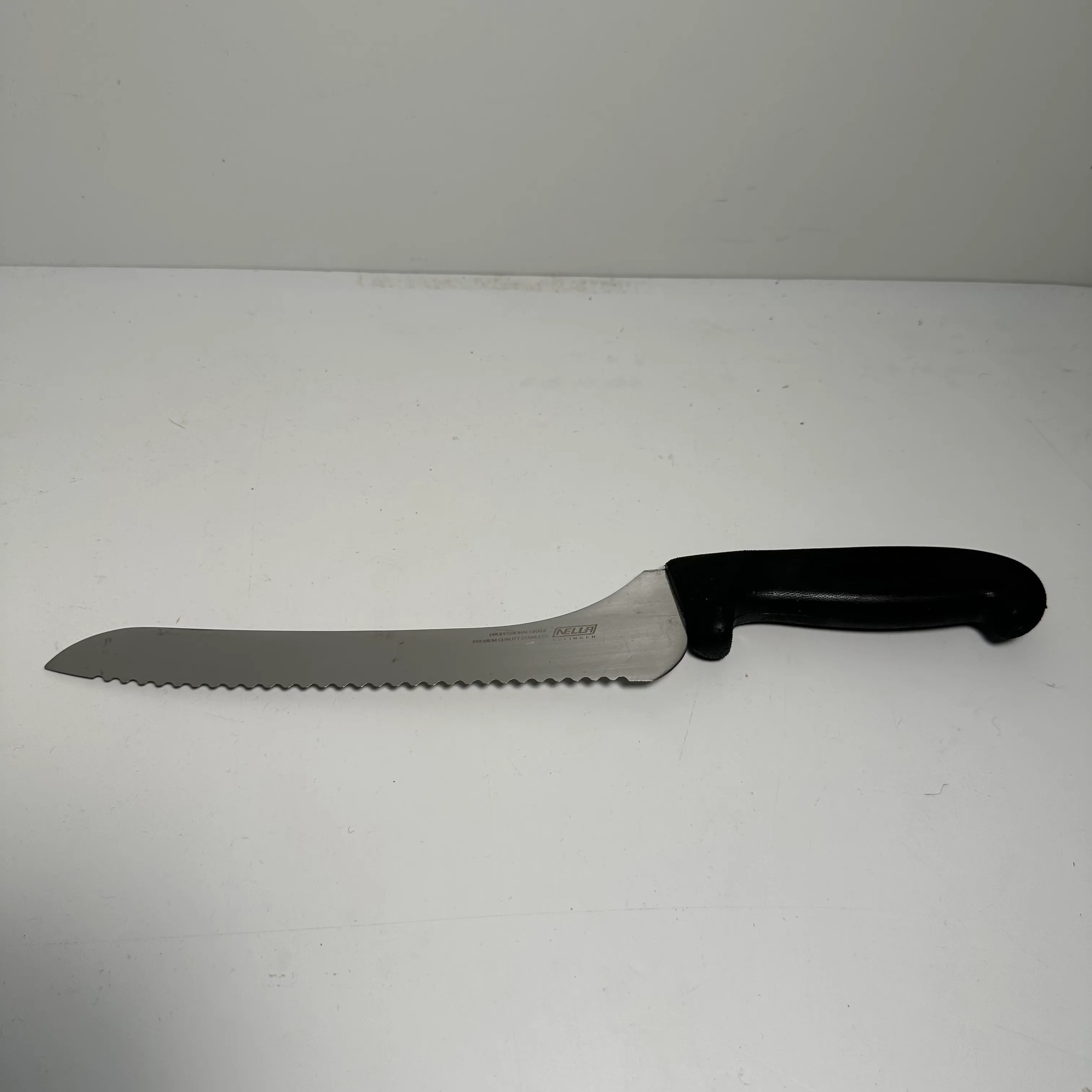 Knife - Serrated Curve - Black Handle