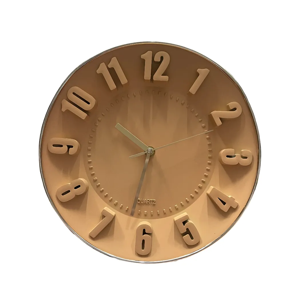 Peach Clock w/ Silver Rim
