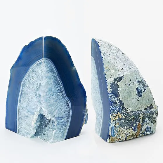 Bookend Set of 2 - AGATE Blue