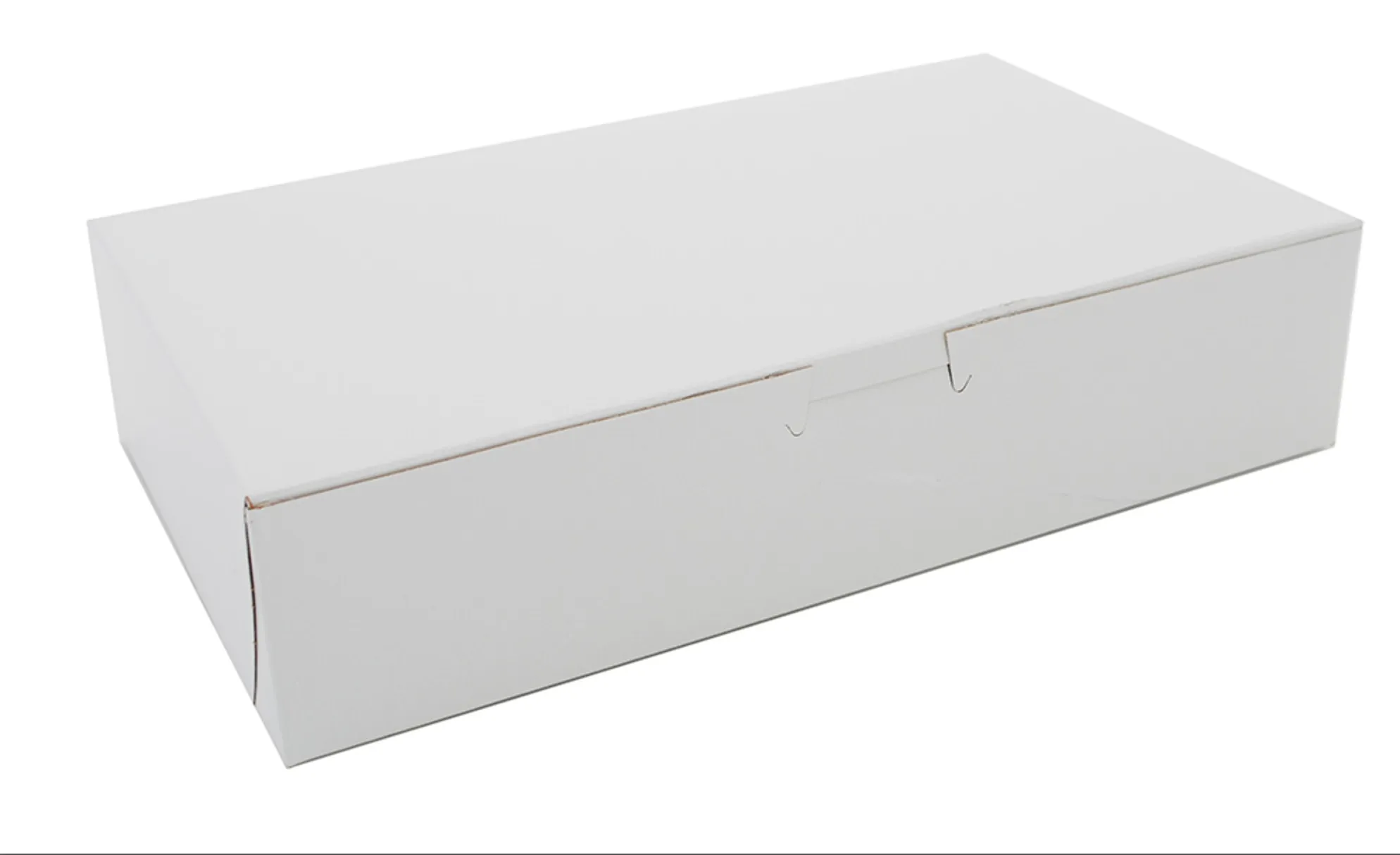 Bakery Box White w/ Grey Inside 10 x 7 x 3.5