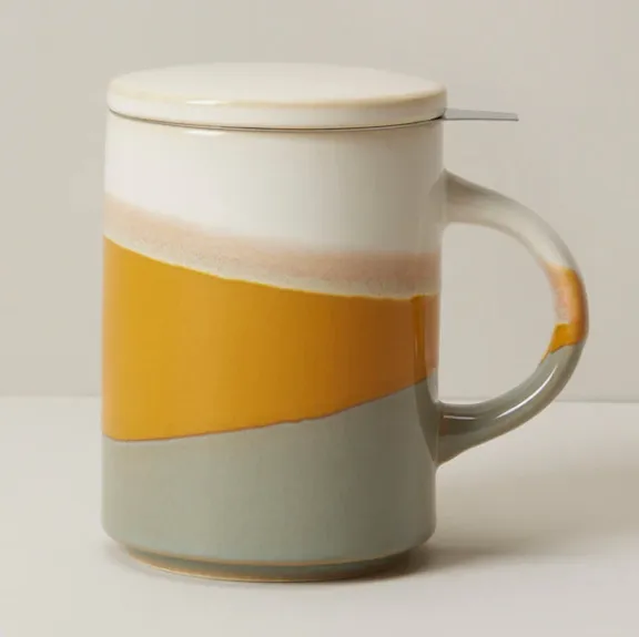 Mug - Oui - Diffuser - Striped - Beige Orange