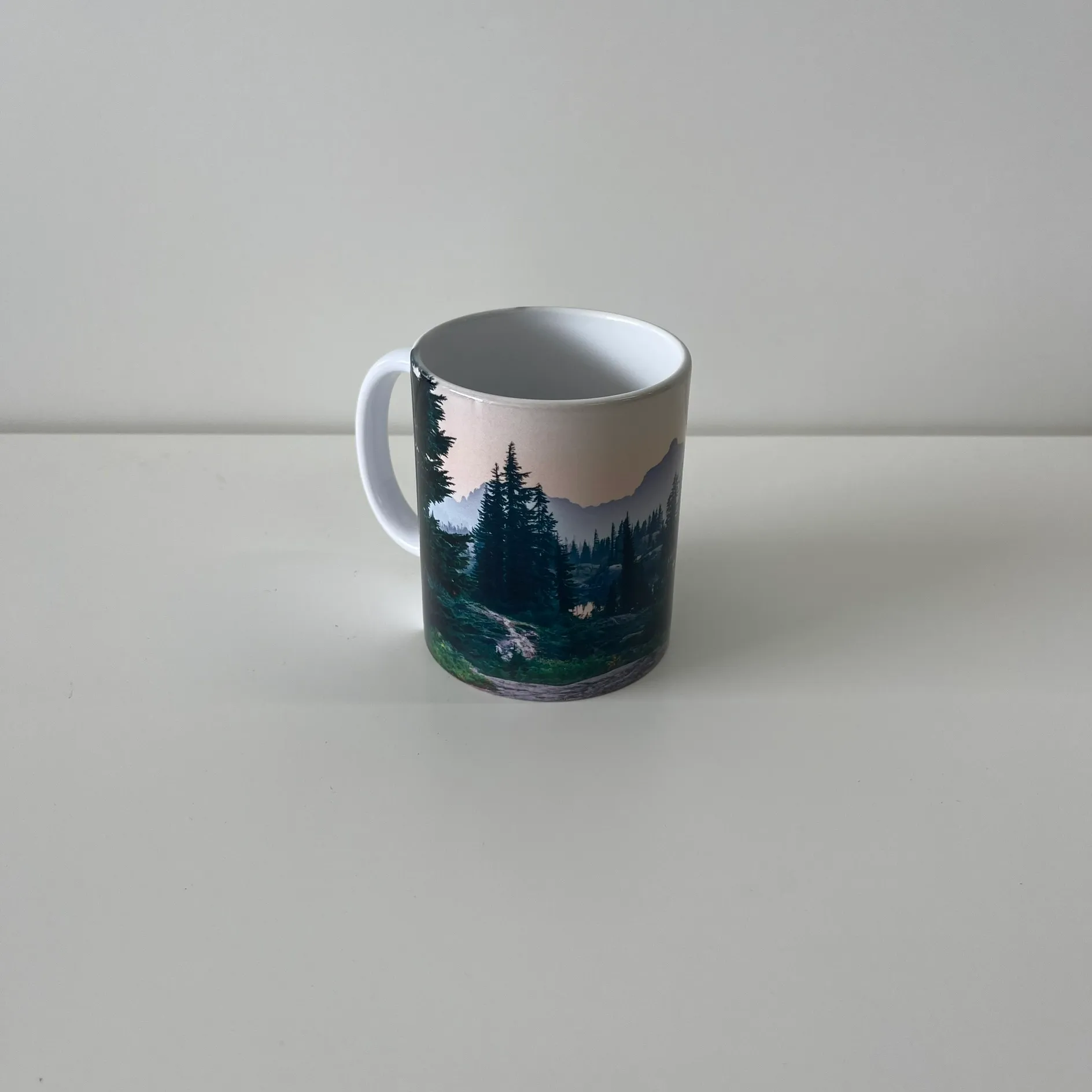 Mug Printed Nature Woods Green