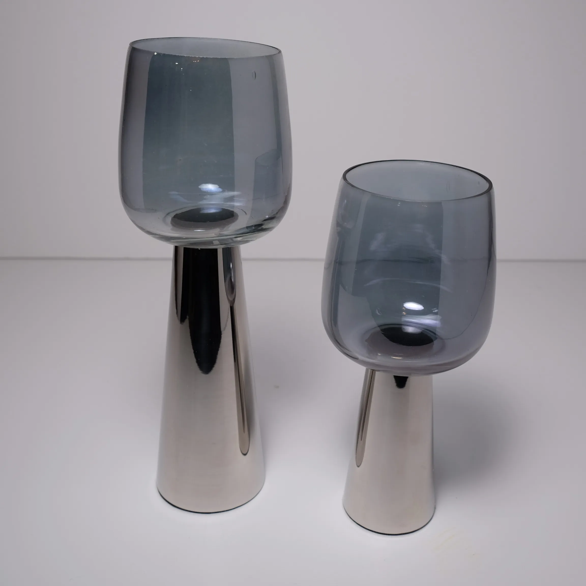 Candle Holder - ELTE - Chalice Silver - 2pc
