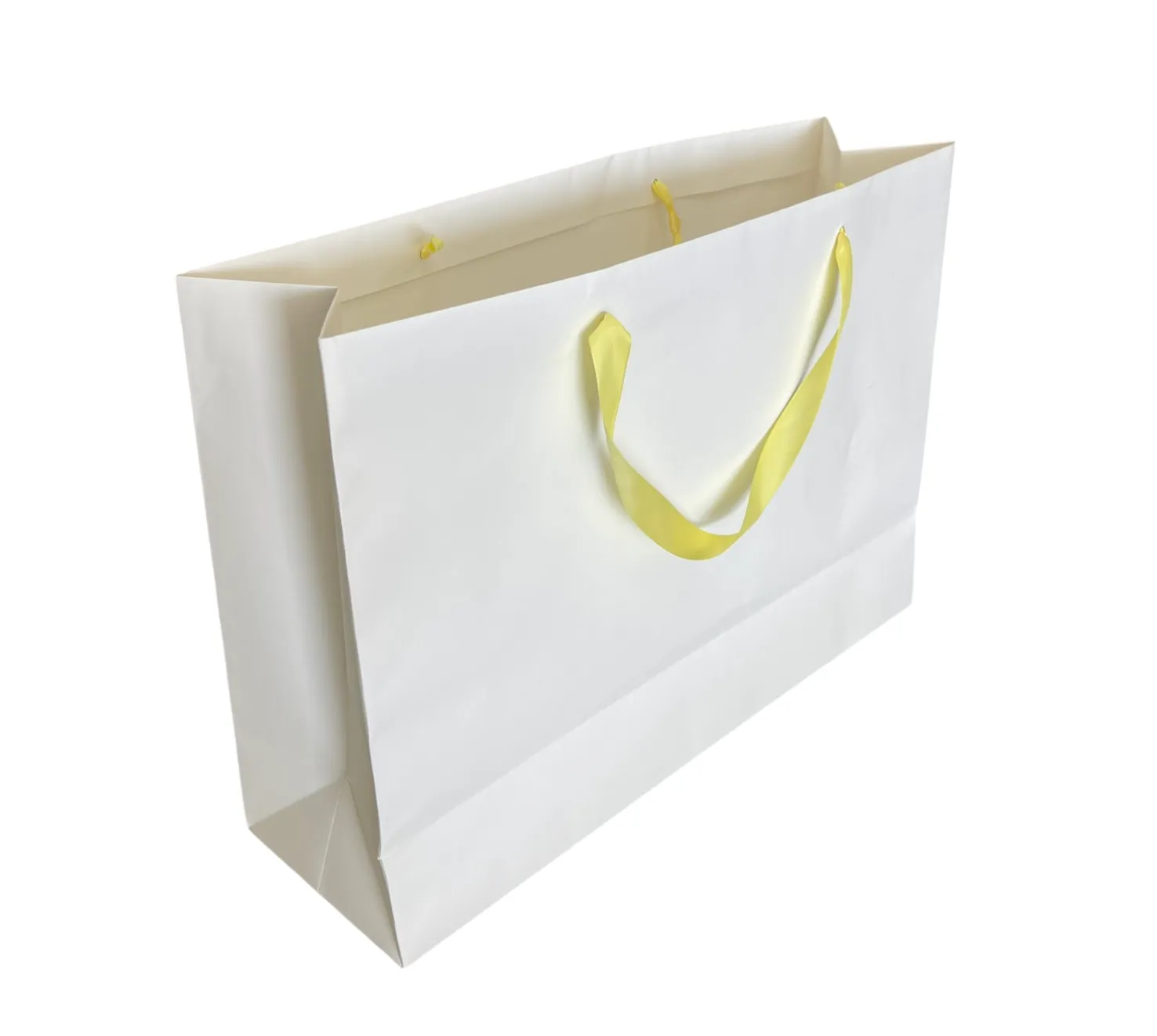 White Paper Bag w/ Yellow Ribbon 14"x20"