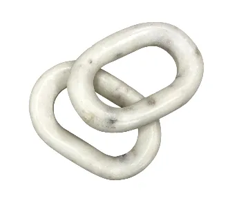 Links - White Marble - 2pc