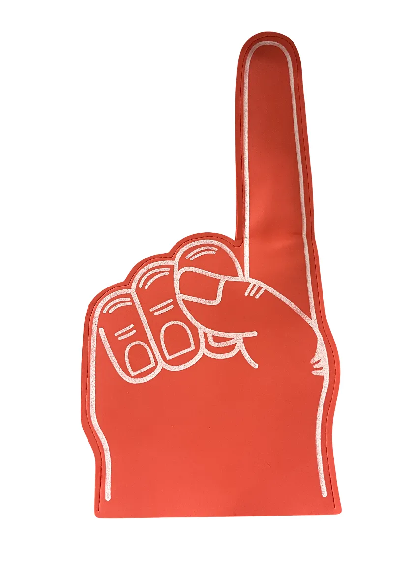 Red Foam Finger Hand Prop