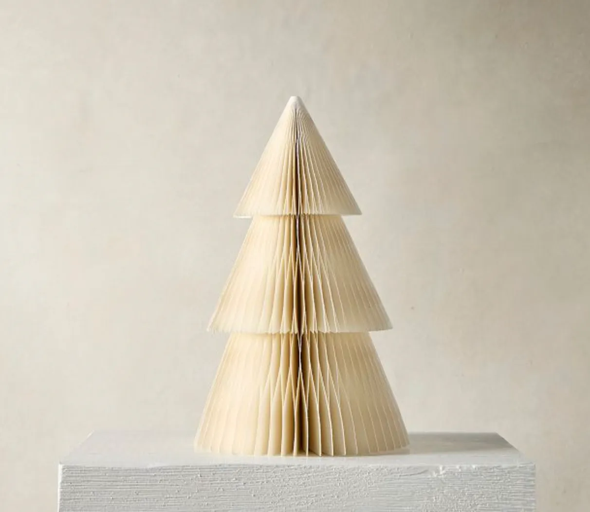 Paper Christmas Tree Ivory Medium