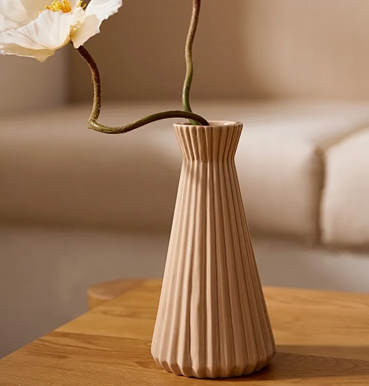 Vase - Ceramic - Beige