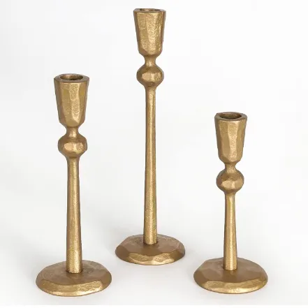 Candle Holder - Rustic Cast Iron - 3pc