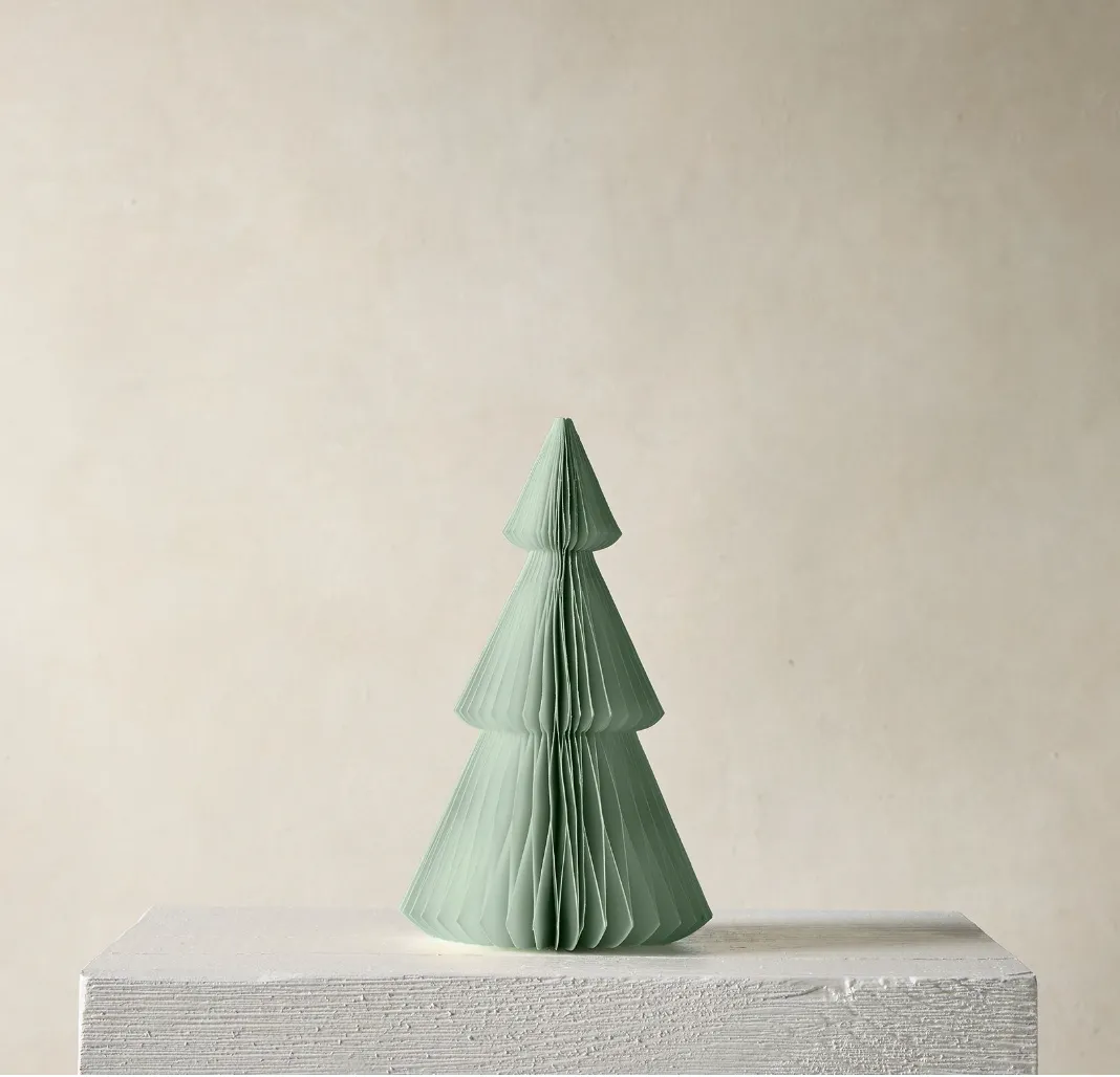 Paper Christmas Tree Pale Small