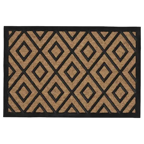 Door Mat Black Pattern 2'x2'11"