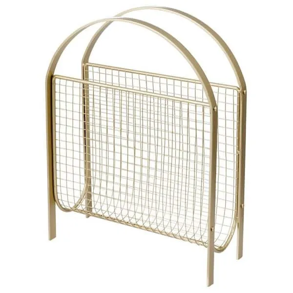Modern Metal Magazine Rack Gold