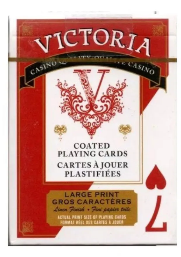 Victoria Playing Cards Red