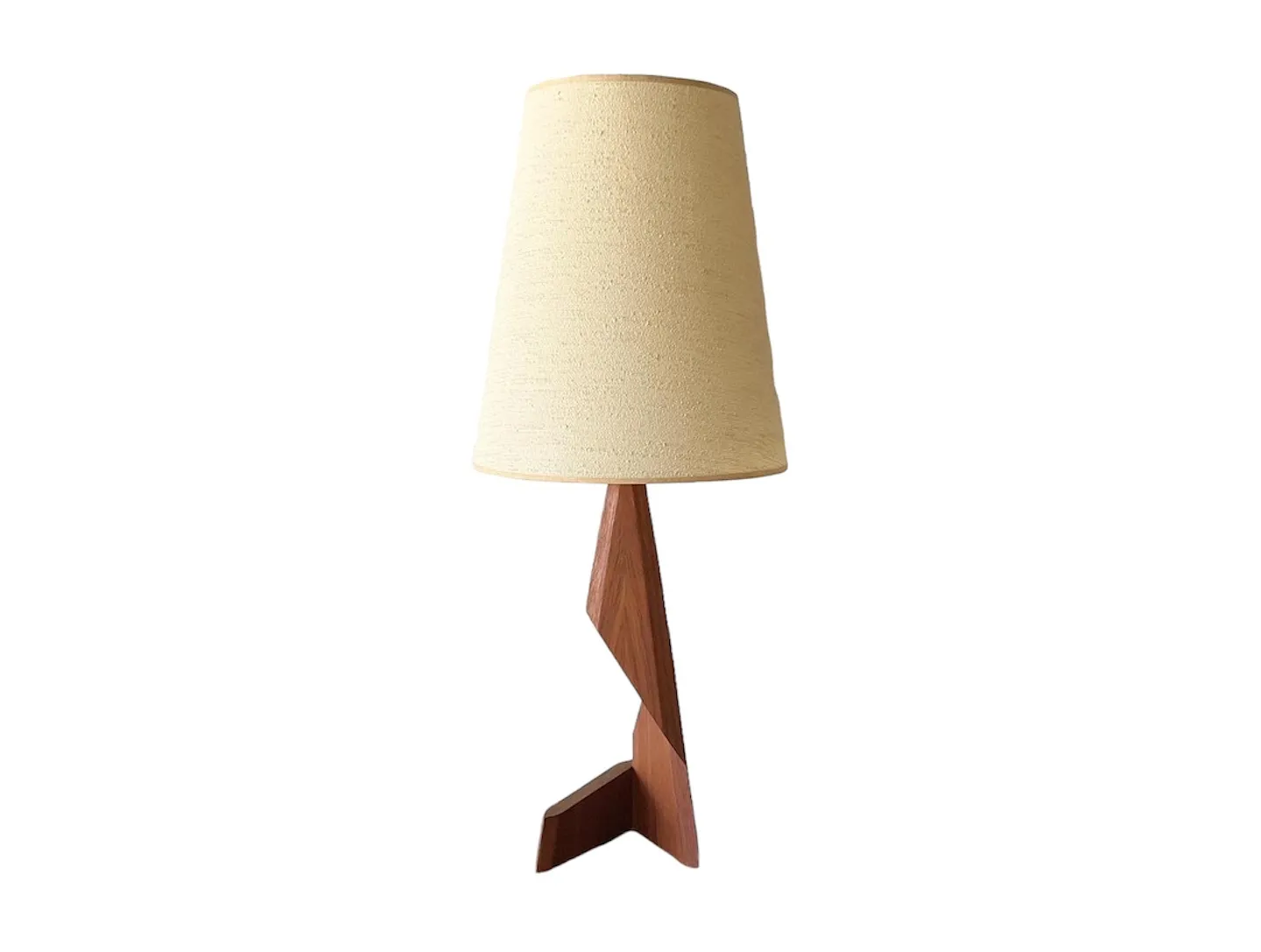 Teak Zig-Zag Lamp