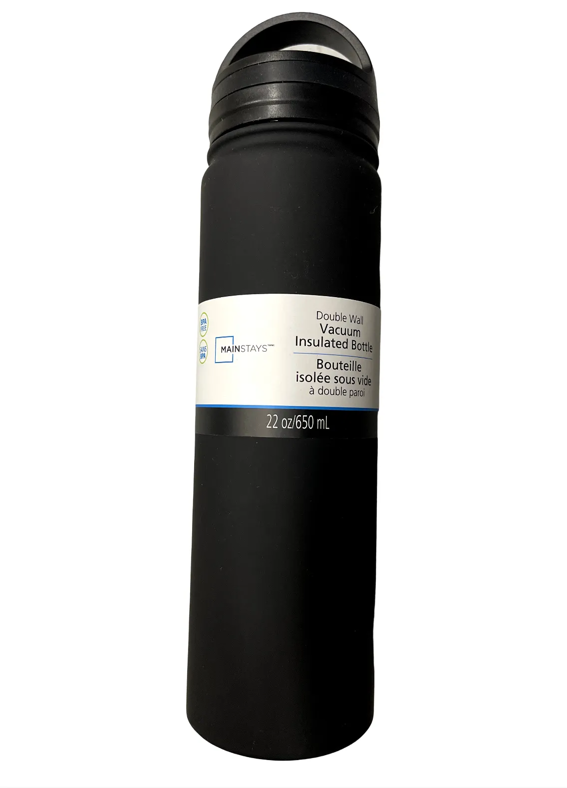 Double Wall Vacuum Insulated Bottle Thermo Black 22oz