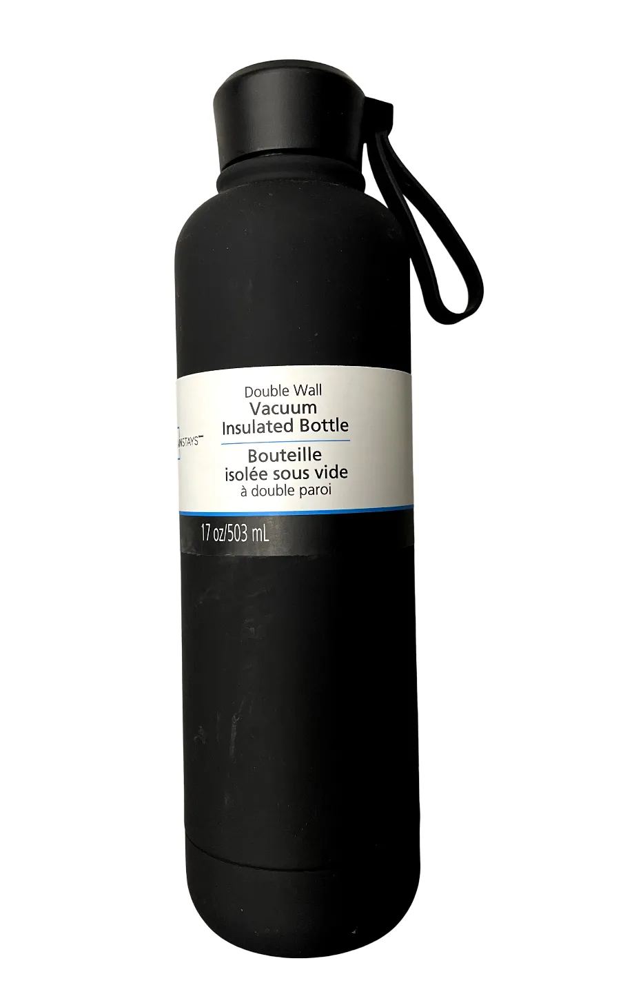 Double Wall Vacuum Insulated Bottle Thermo Black 17oz