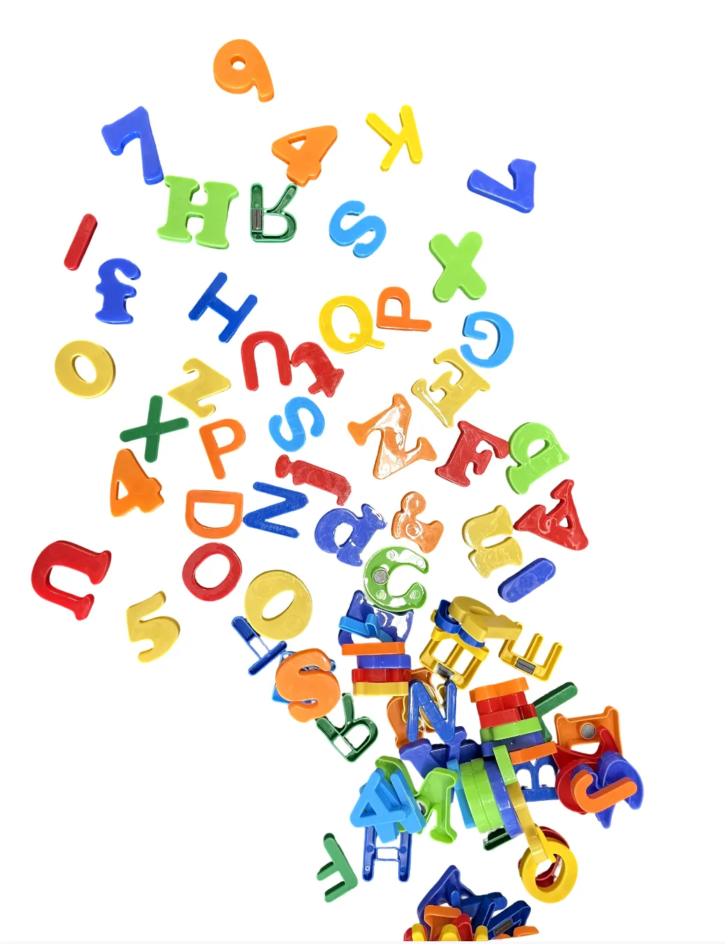 Magnets - Plastic Letters + Numbers Multicolor Assorted