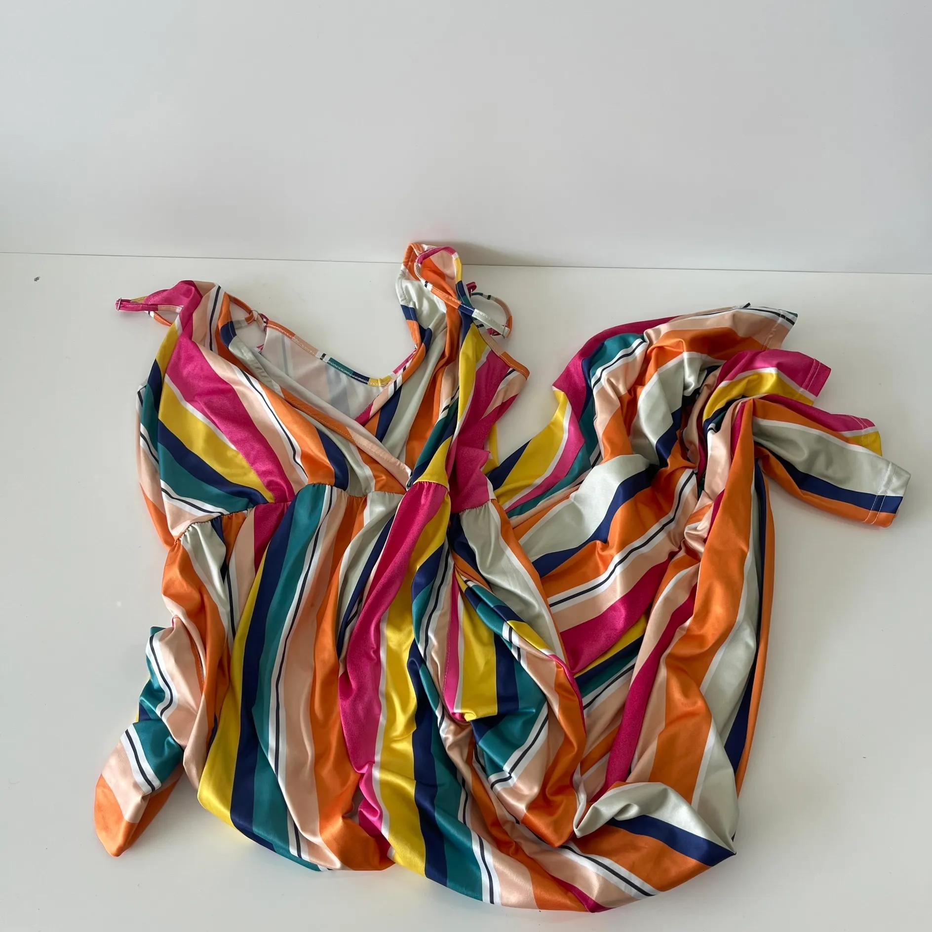 Colourful Summer Dress Stripe Pattern