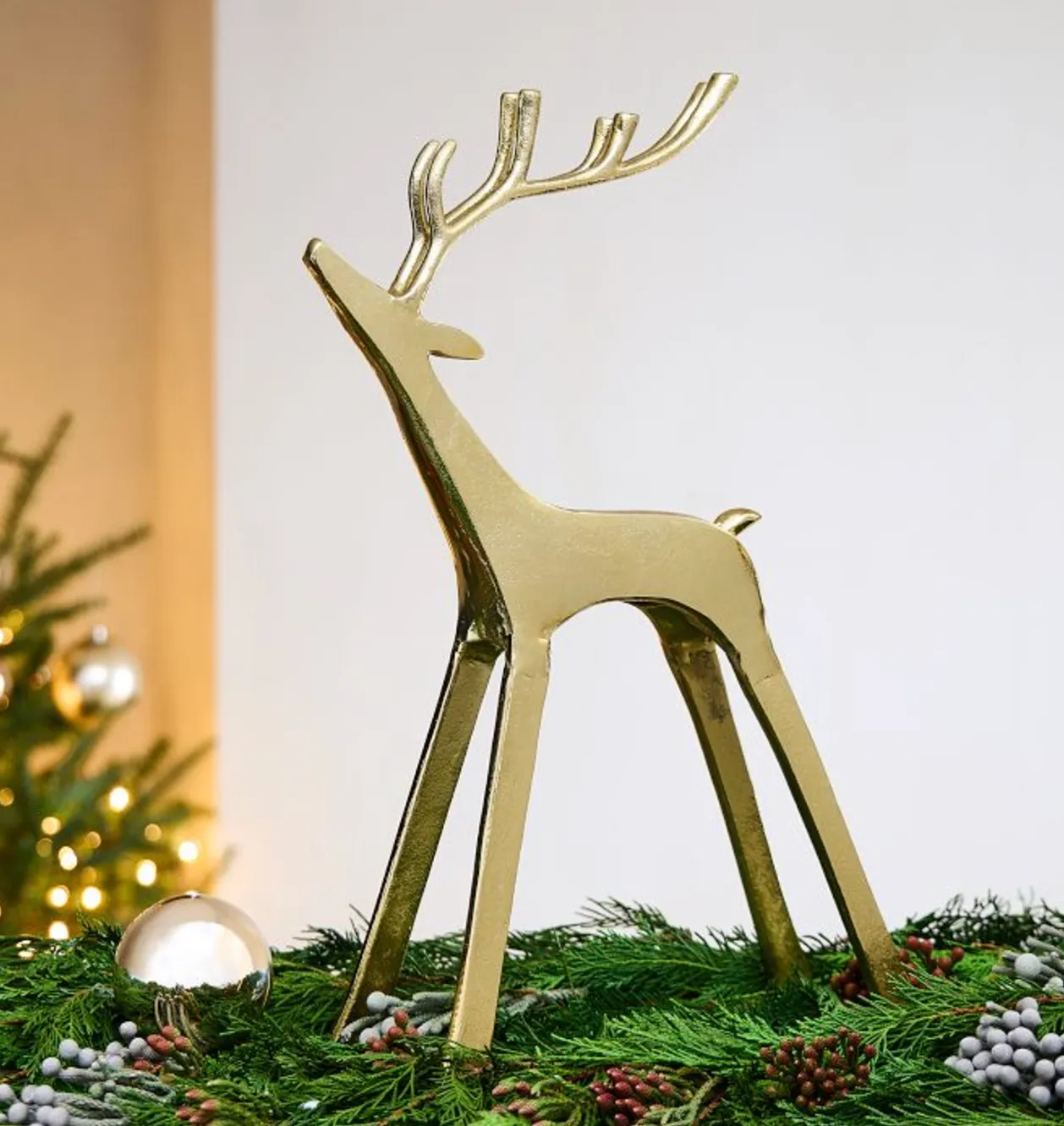 Christmas Deer Antique Bronze Large