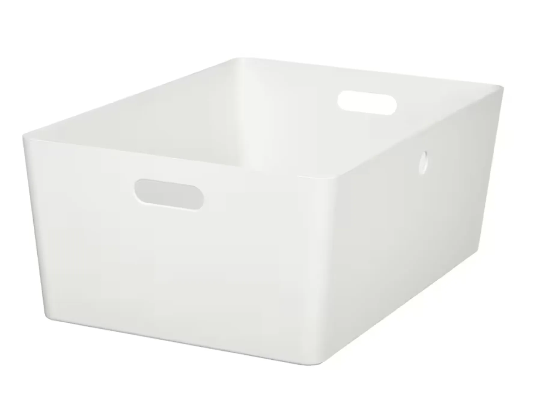 Box w/Handles White  14 ½x21 ¼x8 ¼ "