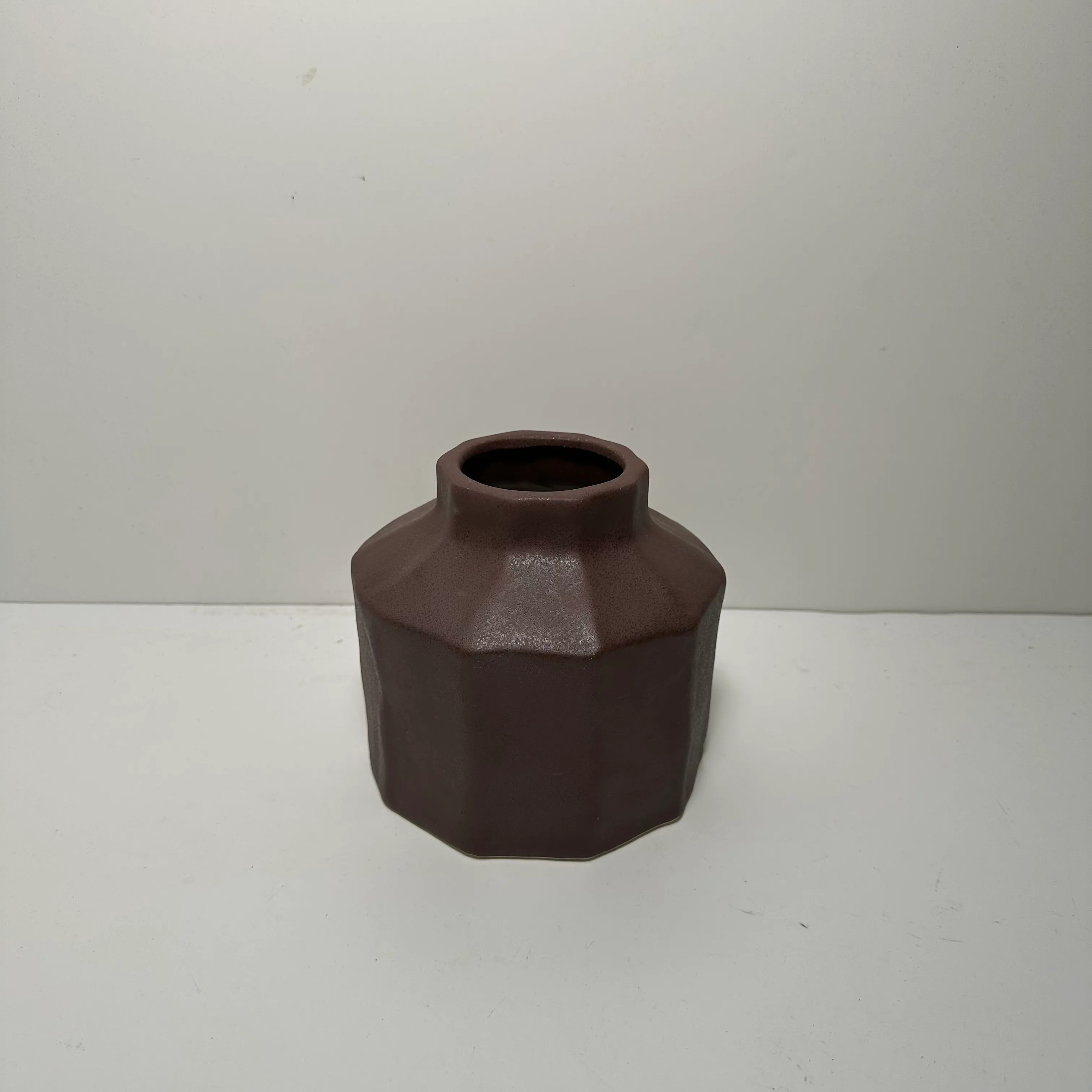 Vase - Geomentric - Dark Brown