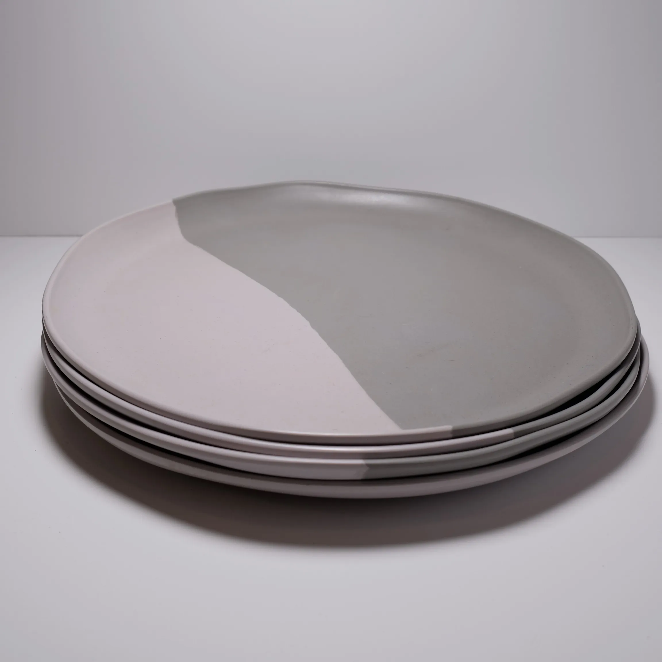 Serving Plates Wave Grey - 4pc